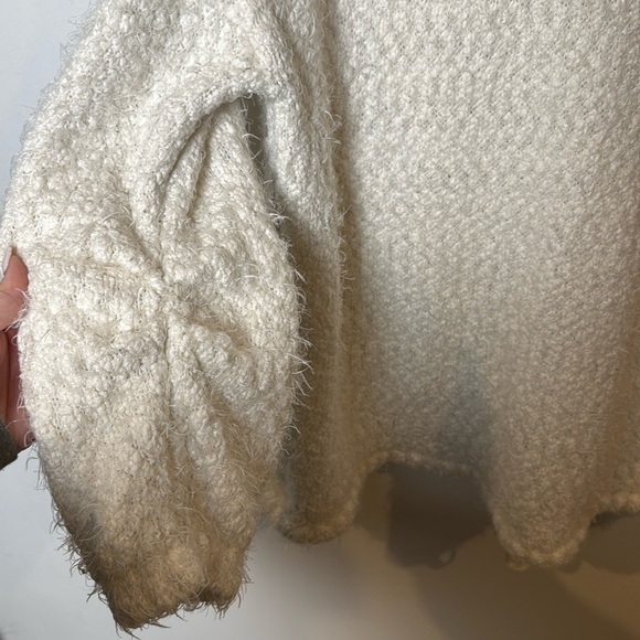 New Directions Studio Women’s Cowl Neck White Sweater With Kangaroo Pocket XL - Picture 7 of 9